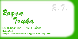rozsa truka business card